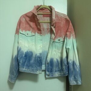 Signatures tie dye Jean jacket